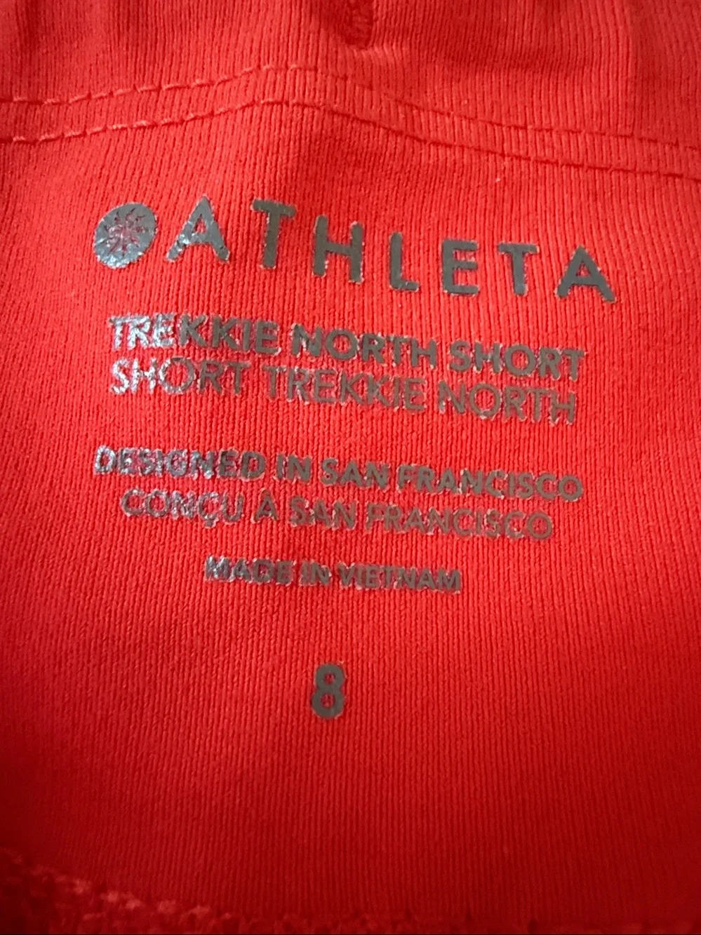 Athleta Bright Red High-Waist Pull-On Shorts